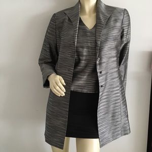 Gianni petite silk striped evening jacket